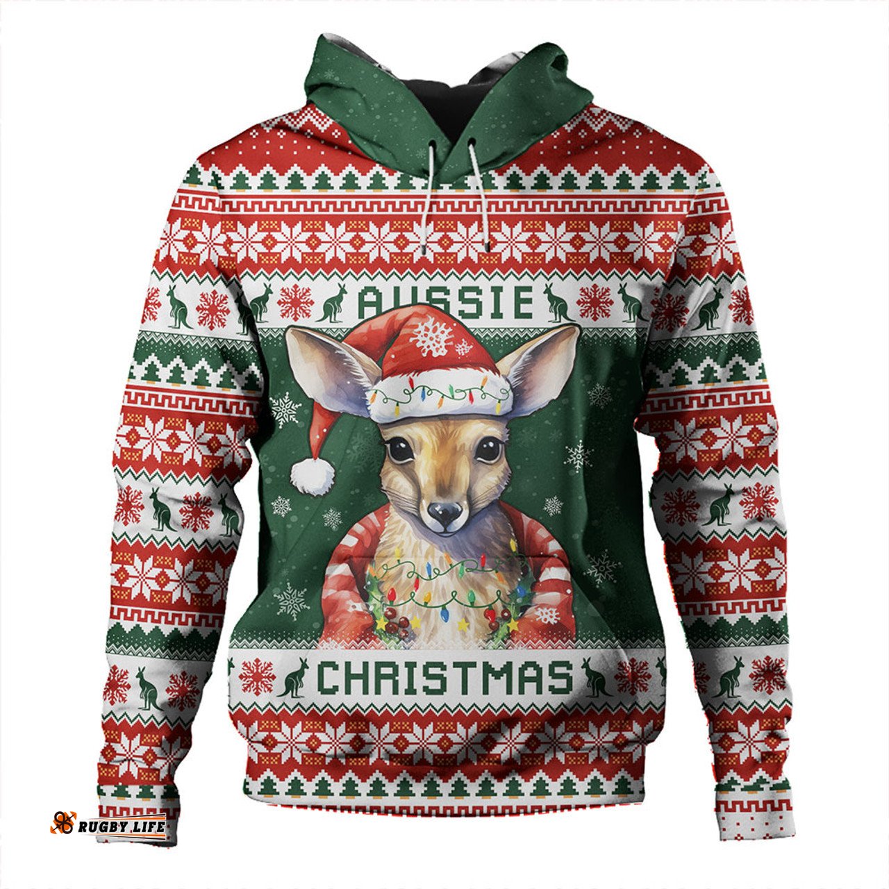 Amazing Aussie Australia Merry Christmas Spirit Kangaroo Edition Hoodie