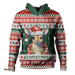 Amazing Aussie Australia Merry Christmas Spirit Kangaroo Edition Hoodie