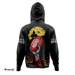Amazing Aussie Collingwood Full Moon Fever Halloween Supporter Hoodie