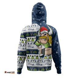 Amazing Aussie Canberra Raiders Merry Christmas Our Beloved Team Scratch Style Hoodie