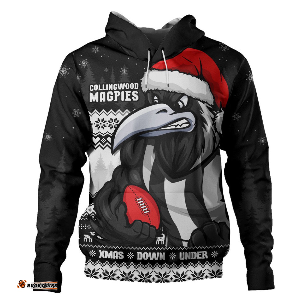 Amazing Aussie Collingwood Merry Christmas Down Under Footy Power Style Hoodie