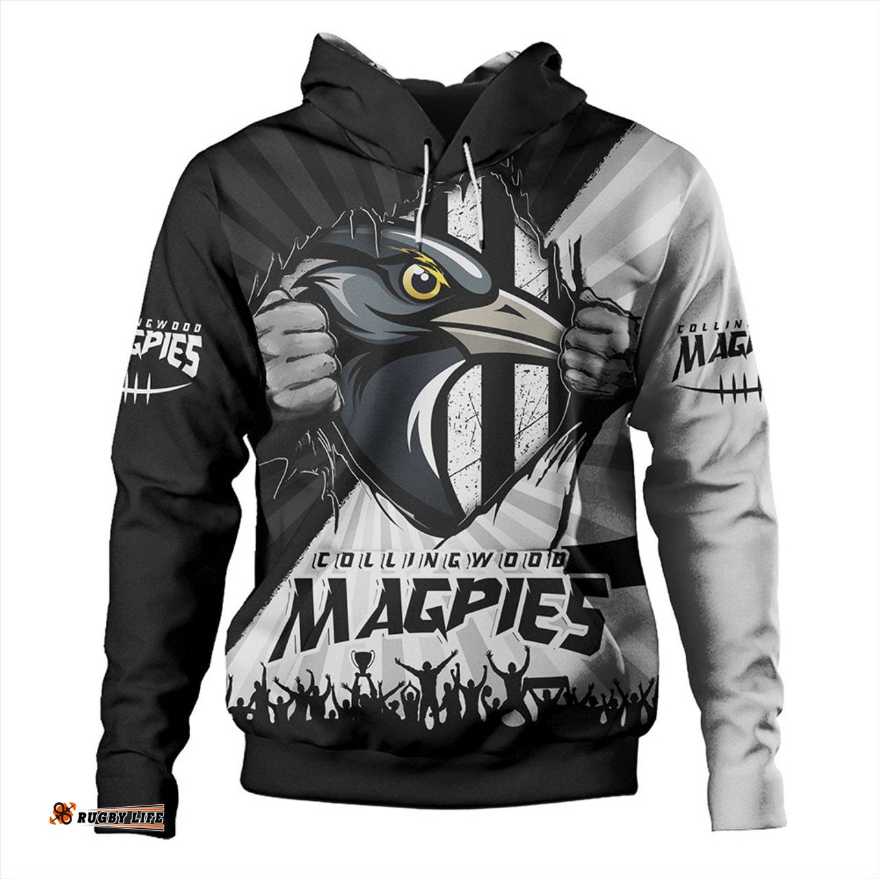 Amazing Aussie Collingwood Breaking Through Fan Design Hoodie