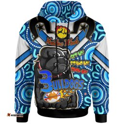 Amazing Aussie Canterbury Bankstown Bulldogs Custom Naidoc Week "Get up! Stand up! Show up!" Canterbury Bankstown Bulldogs And Ball Aboriginal Inspired Patterns Hoodie