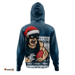 Amazing Aussie Carlton Merry Christmas Down Under Footy Power Style Hoodie