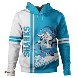 Amazing Aussie Cronulla Sutherland Sharks Sharks Mascot Quater Style Ver.1 Hoodie