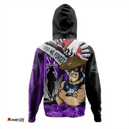 Amazing Aussie Carlton ANZAC Day Honor Purple Valor And Spirit Hoodie