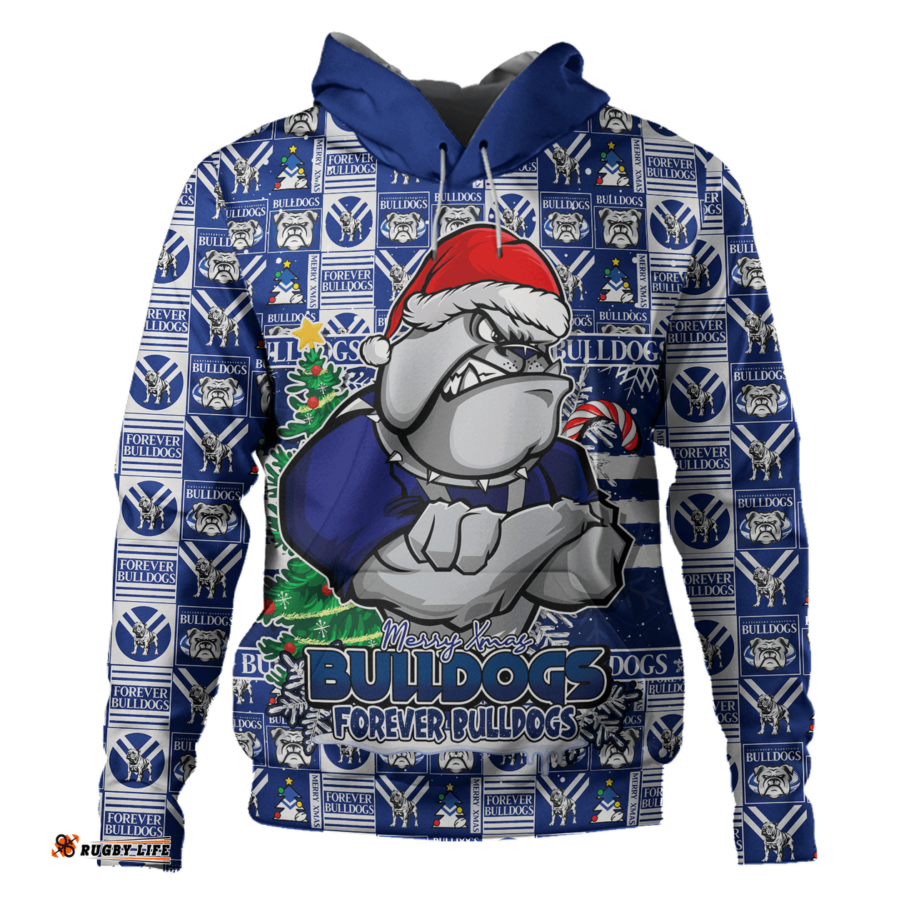Amazing Aussie Canterbury Bankstown Bulldogs Merry Ugly Christmas Comic Style Hoodie