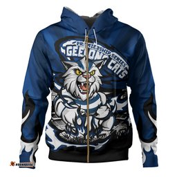 Amazing Aussie Geelong Cats Premiership Series Flame Edition Hoodie