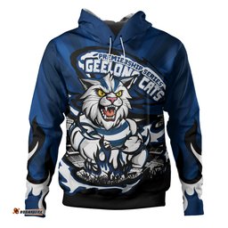 Amazing Aussie Geelong Cats Premiership Series Flame Edition Hoodie