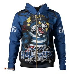 Amazing Aussie Geelong Cats Full Moon Fever Halloween Supporter Hoodie
