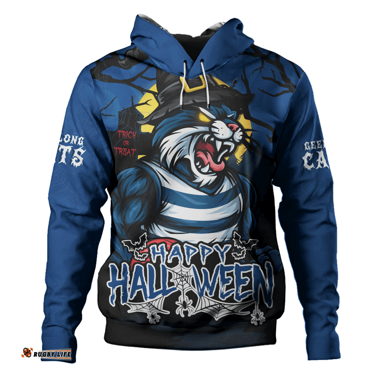 Amazing Aussie Geelong Cats Full Moon Fever Halloween Supporter Hoodie
