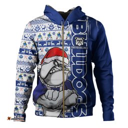 Amazing Aussie Canterbury Bankstown Bulldogs Merry Ugly Xmas Nordic Pattern Style Hoodie