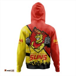 Amazing Aussie Gold Coast SUNS Breaking Through Fan Design Hoodie