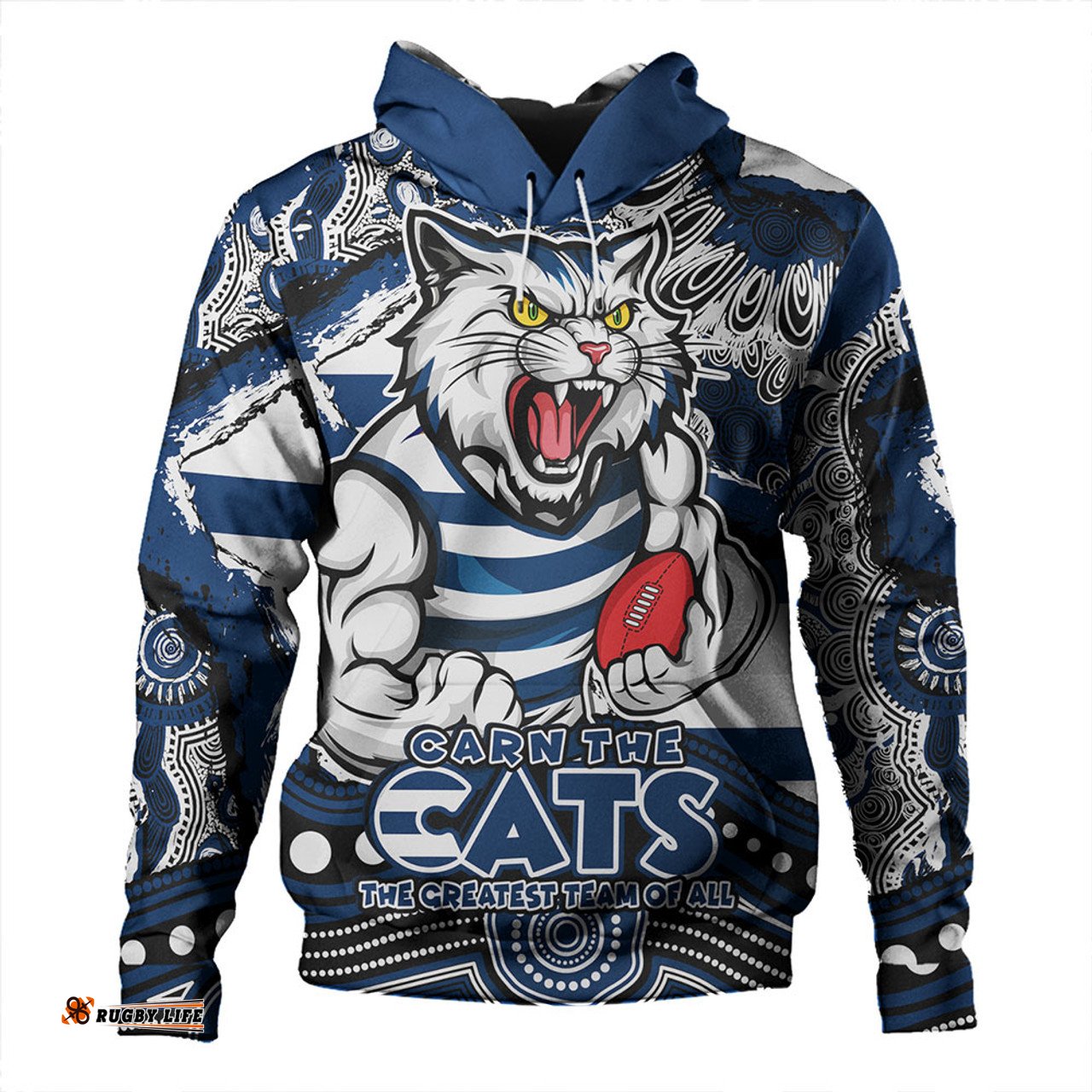 Amazing Aussie Geelong Cats Blazing Spirit Of Victory Hoodie