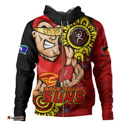 Amazing Aussie Gold Coast SUNS Power Through Generations NAIDOC Edition Hoodie