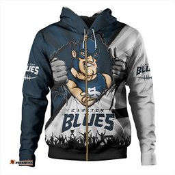 Amazing Aussie Carlton Breaking Through Fan Design Hoodie