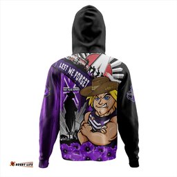 Amazing Aussie Fremantle ANZAC Day Honor Purple Valor And Spirit Hoodie