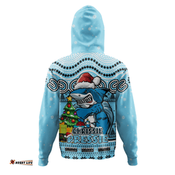 Amazing Aussie Cronulla Sutherland Sharks Aussie Ugly Christmas For Die Hard Fan Supporters Hoodie