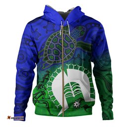 Amazing Aussie Indigenous Australian Aboriginal Island Heart Turtle Path Hoodie