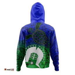 Amazing Aussie Indigenous Australian Aboriginal Island Heart Turtle Path Hoodie