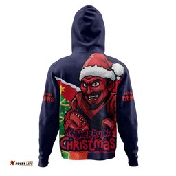 Amazing Aussie Melbourne Santa Scoring Touchdown On Christmas Game Day Hoodie