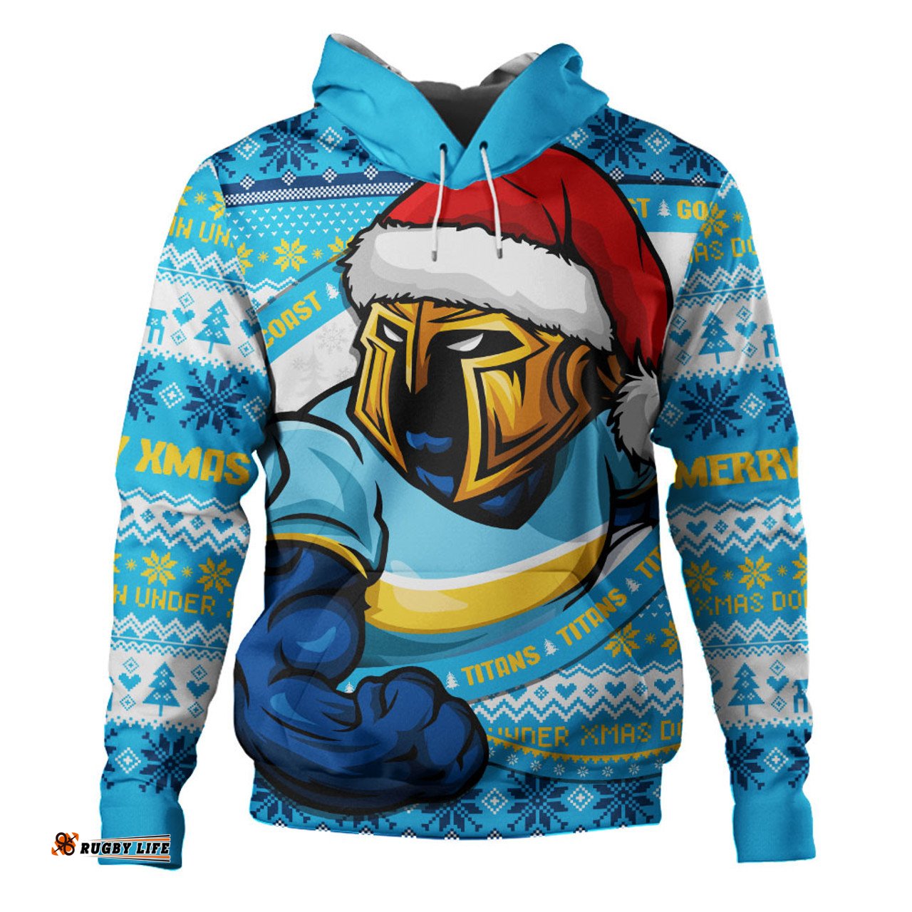 Amazing Aussie Gold Coast Titans Ugly Knit Style For Christmas Game Fans Hoodie