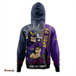 Amazing Aussie Melbourne Storm Anzac Day Lest We Forget Strong Fighting Spirit Hoodie