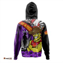 Amazing Aussie Gold Coast SUNS ANZAC Day Honor Purple Valor And Spirit Hoodie