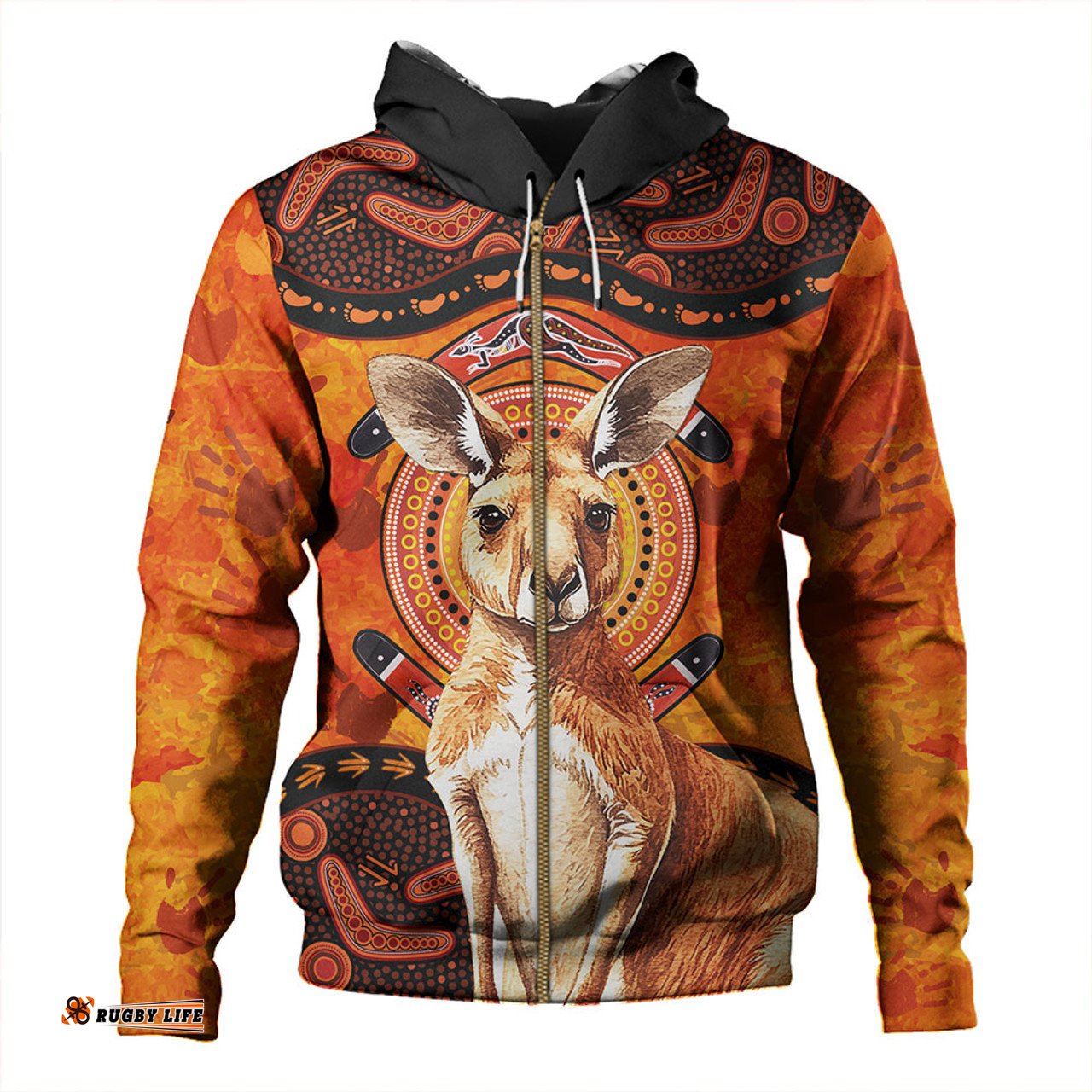 Amazing Aussie Indigenous Australian Aboriginal Kangaroo Spirit Dreaming Hoodie