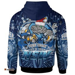 Amazing Aussie Cockroaches Christmas Custom NSW Blues Cockroaches Mascot With Aboriginal Inspired Christmas Hoodie