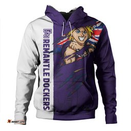 Amazing Aussie Fremantle Burning Passion Of Power Scratch Style Hoodie