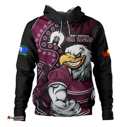Amazing Aussie Manly Warringah Sea Eagles NAIDOC Indigenous Warrior Spirit Hoodie