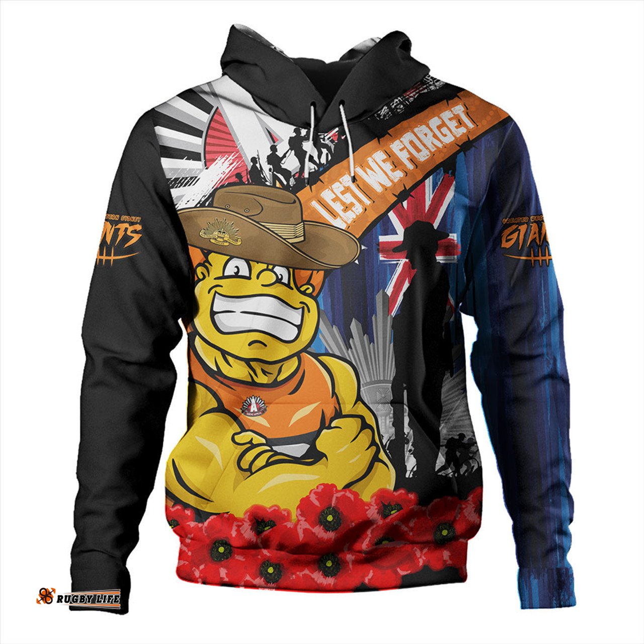 Amazing Aussie GWS GIANTS Anzac Day Honor United In Spirit Hoodie