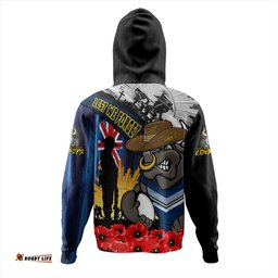 Amazing Aussie North Queensland Cowboys United In Spirit Anzac Day Tribute Hoodie