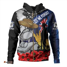 Amazing Aussie Canterbury Bankstown Bulldogs United In Spirit Anzac Day Tribute Hoodie
