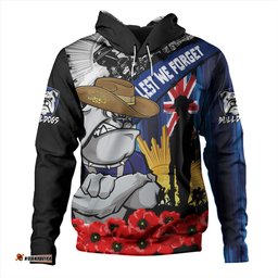Amazing Aussie Canterbury Bankstown Bulldogs United In Spirit Anzac Day Tribute Hoodie