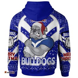 Amazing Aussie Canterbury Bankstown Bulldogs Christmas Custom Canterbury Bankstown Bulldogs Merry Christmas With Snowflake Pattern Hoodie