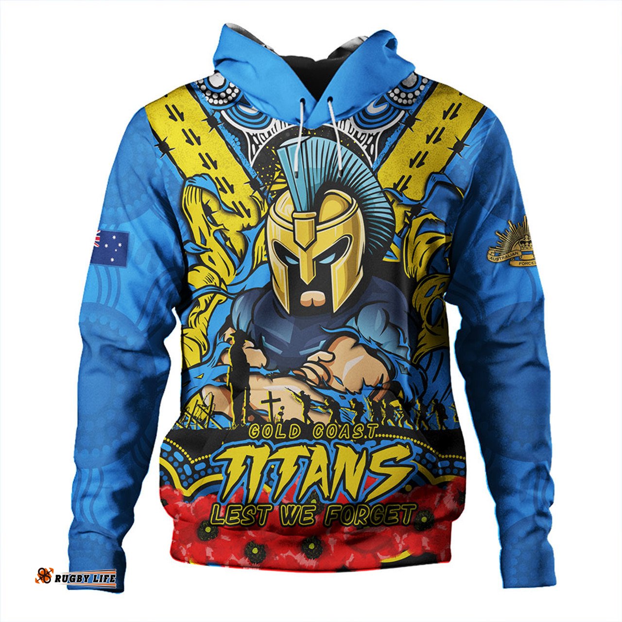 Amazing Aussie Gold Coast Titans Ripped Legacy Of The Game The ANZAC Spirit Lives On Hoodie