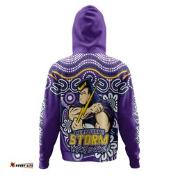 Amazing Aussie Melbourne Storm Aboriginal Inspired Tough Fan Rugby For Life Hoodie