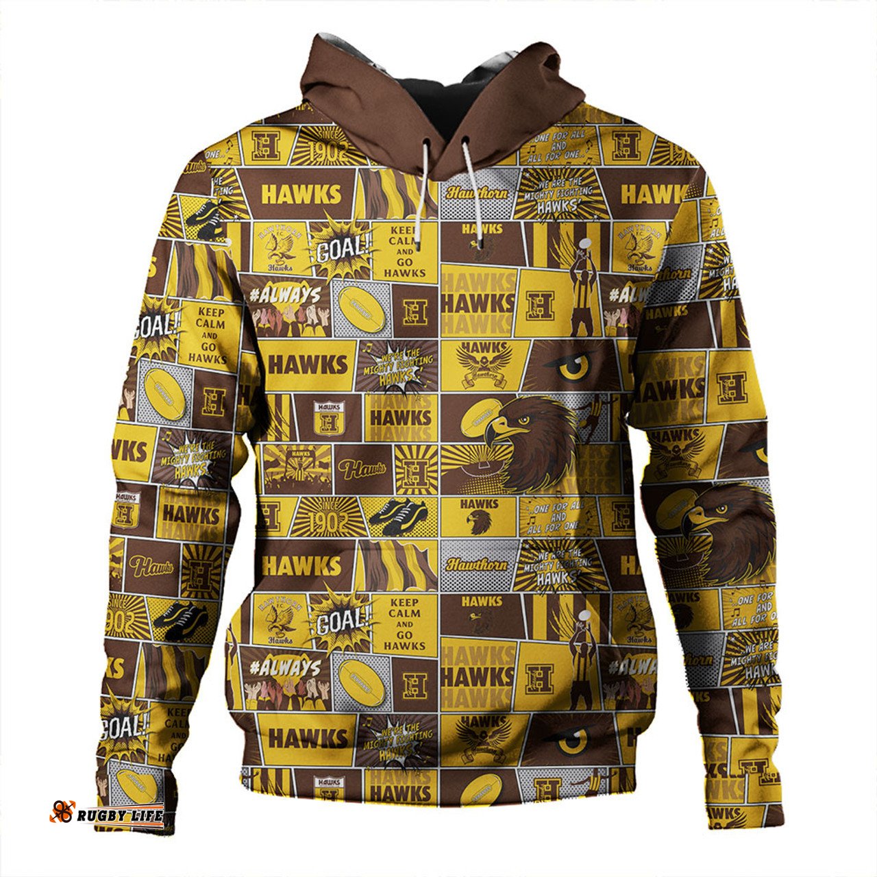 Amazing Aussie Hawthorn Legacy Of The Pride Comic Style Hoodie