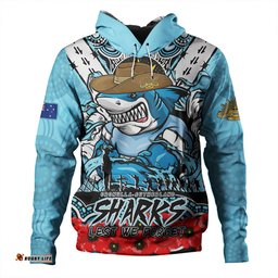 Amazing Aussie Cronulla Sutherland Sharks Ripped Legacy Of The Game The ANZAC Spirit Lives On Hoodie