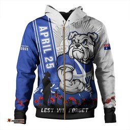 Amazing Aussie Canterbury Bankstown Bulldogs Anzac Day Lest We Forget Strong Fighting Spirit Hoodie