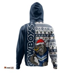 Amazing Aussie North Queensland Cowboys Merry Ugly Xmas Nordic Pattern Style Hoodie