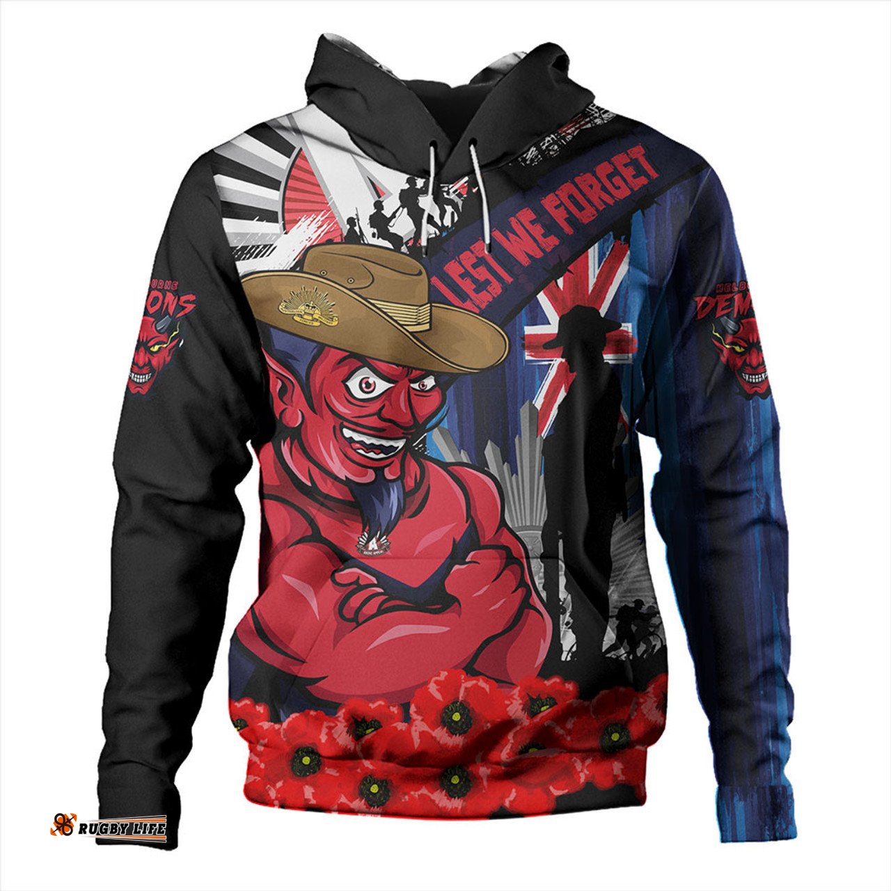 Amazing Aussie Melbourne Anzac Day Honor United In Spirit Hoodie