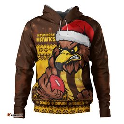 Amazing Aussie Hawthorn Merry Christmas Down Under Footy Power Style Hoodie