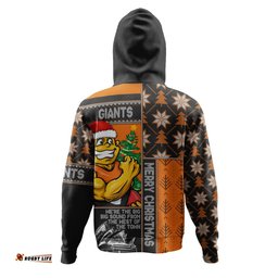 Amazing Aussie GWS GIANTS Merry Christmas Knit Style Festive Spirit Hoodie
