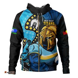 Amazing Aussie Gold Coast Titans NAIDOC Indigenous Warrior Spirit Hoodie