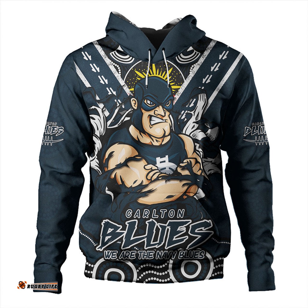 Amazing Aussie Carlton Ripped Legacy Of The Game Hoodie