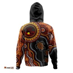 Amazing Aussie Indigenous Australian Aboriginal Hand Of The Land Heart Of The Sea Hoodie