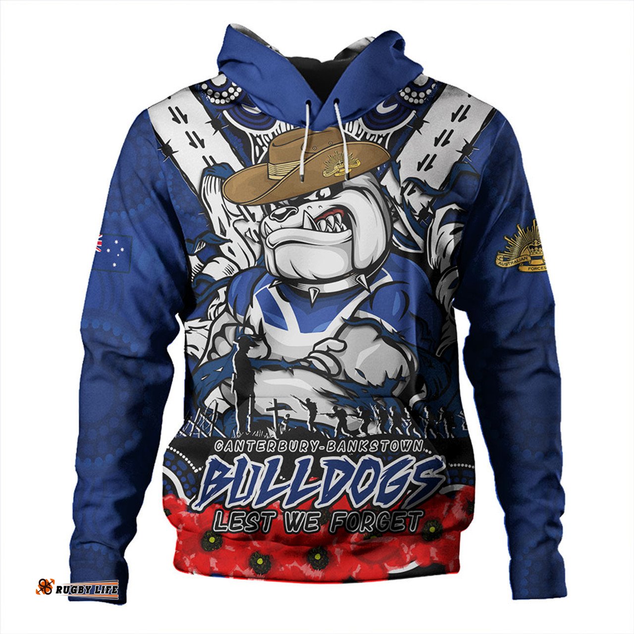 Amazing Aussie Canterbury Bankstown Bulldogs Ripped Legacy Of The Game The ANZAC Spirit Lives On Hoodie